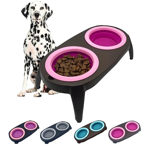 EL ÁTICO PETS Hundenapf Erhöht mit Antischlingnapf Hunde. Fressnapf Katze mit Trinkbrunnen für Katze. 2 Ausziehbare and Ausklappbare Katzennapf Flach. Erhöhter Hundenapf. Hunde Napfset von EL ÁTICO PETS