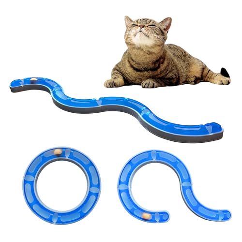 EL ÁTICO PETS Interaktives Katzenspielzeug Interaktives Katzenspielzeug, Katzentunnel, interaktives Katzenspielzeug, personalisierbares Design, geistige und körperliche Stimulation (blau) von EL ÁTICO PETS