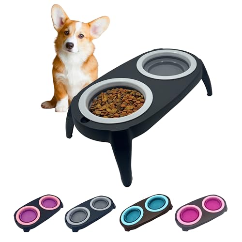 EL ÁTICO PETS Hundenapf Erhöht mit Antischlingnapf Hunde. Fressnapf Katze mit Trinkbrunnen für Katze. 2 Ausziehbare and Ausklappbare Katzennapf Flach. Erhöhter Hundenapf. Hunde Napfset von EL ÁTICO PETS