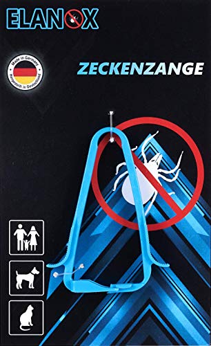 ELANOX Zeckenzange mit Anhebefunktion für Hunde Katzen und Menschen Zeckenentferner Zeckenpinzette von ELANOX