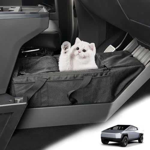 ELECFRESH Tragetasche für Hunde und Katzen, Mittelkonsole für Tesla Cybertruck, Outdoor-Camping, weiche Reisetasche, Haustier-Tragetasche für Cybertruck-Zubehör von ELECFRESH