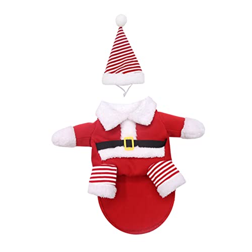 ELEOUTI 1 Satz Verwandlungskostüm für Haustiere Hundeschokolade Hundemütze Dog Christmas Costume hundeweihnachtskostüme weihnachtsdeko Haustier-Outfit dekorative Hundekleidung Polyester von ELEOUTI