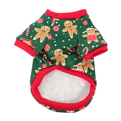 ELEOUTI 1stk Weihnachtskleidung Für Hunde Haustier Weihnachtskostüm Warme Hundekostüme Winter-hundeweste Kleine Hundehemden Weihnachtskleidung Für Haustiere Polyester-vlies Green von ELEOUTI