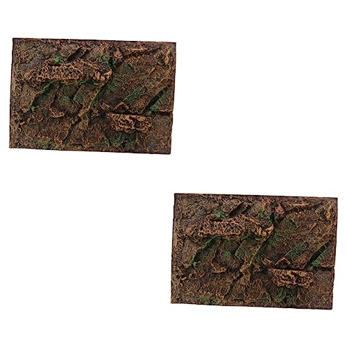 ELEOUTI 2 STK Klettern Pet Box Hintergrundbrett Terrarienhintergrund Reptilienhintergrundpapier Hintergrund des Schlangenpanzers 3D-hintergrundbilder Terrarium-dekor Leopardendekor Coffee von ELEOUTI