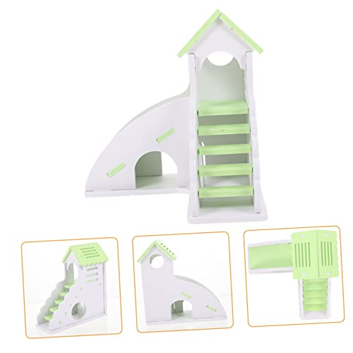 ELEOUTI Hamster-Spielzeug Heimtierbedarf Meerschweinchen Rampe Rattenbrücke Hamster Spielzeug hamsterspielzeug Trainingsleiter für Haustiere Hamster-Kletterspielzeug PVC Light Green von ELEOUTI