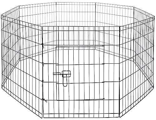 Elevon Faltbarer Metall-Spielstall mit Tür für Hunde, 76,2 cm hoch von ELEVON