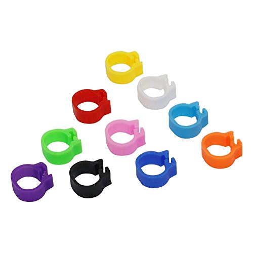 ELMAIN Bird Toys 8 mm Vogelfuß-Clip-Ring, Tauben-Trainingswerkzeuge, Papageienfutter, Fußring, 40 Stück, Rosa von ELMAIN