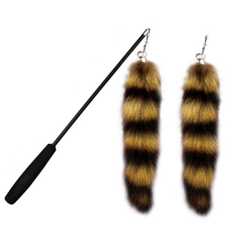 ELMAIN Cat Toys Cat Feather Teaser Stick Wand Pet Retractable Feather Bell Refill Replacement Catcher Product B von ELMAIN