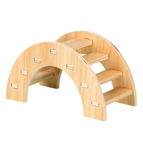 ELMAIN Hamster Spielzeug 1Pcs Stabile Zwerg Nest Hamster Haus Haustier Spielzeug Massivholz Hamster Lustiges Spielhaus Spielzeug B von ELMAIN