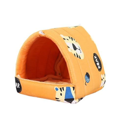 ELMAIN Hamster Spielzeug 2Pcs Mini Tier Schlafen Bett Hamster Hängematte Winter Warm Baumwolle Nest Hängende Käfig Höhle 002 S von ELMAIN