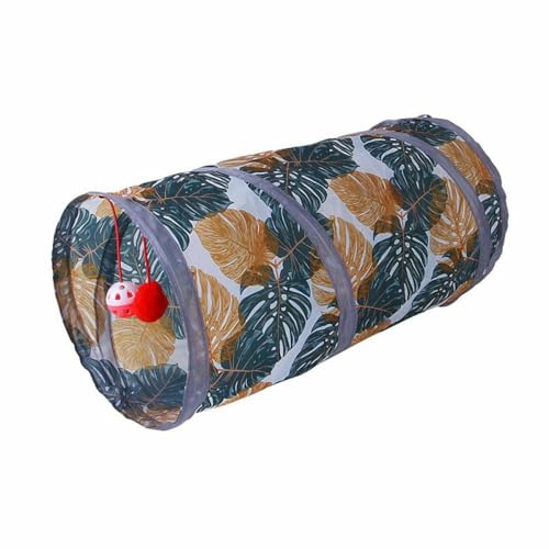 ELMAIN Katze Spielzeug Faltbare Haustier Knistern Tunnel Kaninchen Tier Spielen Rohre Polyester Katze Kanal Haustier Druck Kanal 1Pcs 01 von ELMAIN