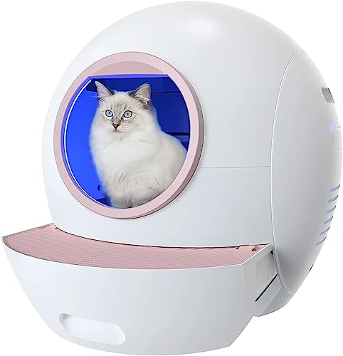 ELS PET Selbstreinigende Katzentoilette: Katzenklo Extra-Groß Automatische Katzentoilette Mit Sicherer Alert & Smart Health Monitor für Mehrere Katzen (Ohne WiFi) von ELS PET