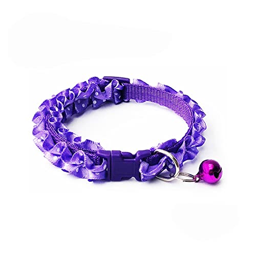 Halsband for Hunde und Katzen mit Glöckchen-Anhänger, verstellbar, for kleine bis mittelgroße Hunde (Color : 06, Size : 19-32cm) von ELSAIL