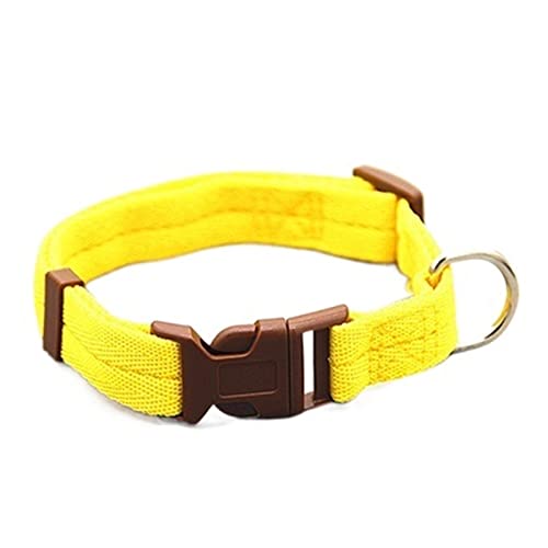 Verstellbare Fliege, Hundeleine, Halsband, Hundehalsband, Katzen-Haustierzubehör (Color : Yellow, Size : L) von ELSAIL