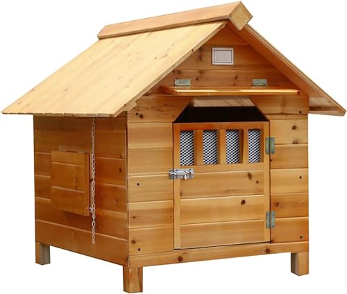 ELzEy Katzenhaus Hundehütte aus Holz for den Außenbereich & Indoor – Hundekäfig, Hundehütte for den Winter, wetterfest, atmungsaktiv, einfach zu montieren(Size:M) von ELzEy