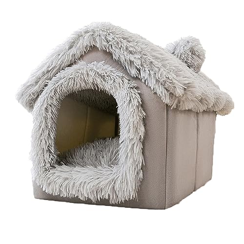 Hundebettmittelgroße Hunde KatzenbettPlüsch Weich Runden Schlafen Katzensofa Flauschige Katzenbett Klein Hund Bett Katzendecke Haustierbett Katzenbettchen Tierbett Für Katzen Und Kleiner Hund ( Color von ELzEy