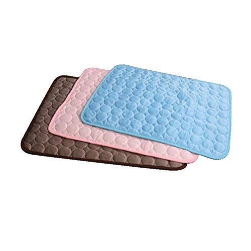 EMFGJ Hundekühlmattenpolster Nylon Pet Selbstkühlendes Kissen Kissen Kaltbettdecke Haustiere Sommerschlafmatratze für Katzen Welpen Heimreise,Blau S. von EMFGJ