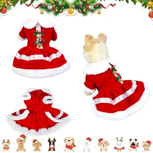 Weihnachten Haustier Kleidung, Weihnachten Hunde Bekleidung, Weihnachten Katze Kleidung, Weihnachten Hund Herbst Winter Warm Kleidung, für Kleine Hunde Welpen Schnauzer Teddy Pudel Chihuahua von EMHTHME