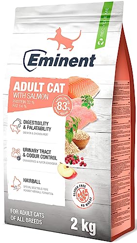 Eminent Adult Cat - Salmon | High Premium Katzenfutter Glutenfreie |Trockenfutter für Erwachsene Katzen 2kg von EMINENT