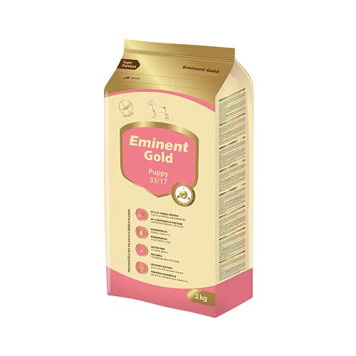 Eminent Gold Puppy (1x 2 kg)| Glutenfreies Hundefutter | Super Premium Trockenfutter für Welpen, trächtige und laktierende Hündinnen Kleiner und mittlerer Rassen von EMINENT