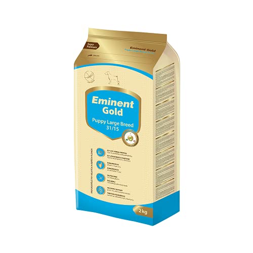 Eminent Gold Puppy Large Breed (1x 2 kg)| Glutenfreies Hundefutter | Super Premium Trockenfutter für Welpen, trächtige und laktierende Hündinnen großer und riesiger Rassen von EMINENT