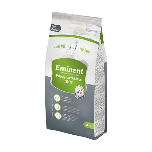 Eminent Puppy Lamb & Rice | Glutenfreies Hundefutter | High Premium Trockenfutter für Welpen, trächtige und laktierende Hündinnen Aller Rassen… (3kg) von EMINENT