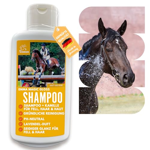 EMMA Pferdeshampoo Shampoo für Hunde Pferde 500ml I mildes Pferde Shampoo ph neutral Kamille I Pferdepflege glänzendes Fell I Hundeshampoo gegen Geruch I Mane n Tale Shampoo I Fellpflege sensitiv von EMMA