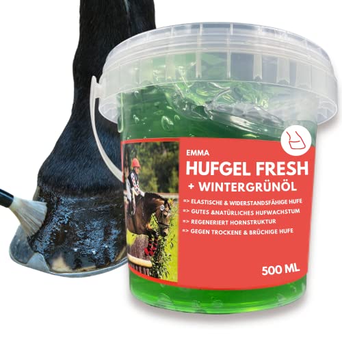 EMMA Huffett Pferde - Hufgel grün 500 ml Hufsalbe für Pferde I Hufbalsam I Erhalt Starke Hufe Pferd I Huffestiger I Hufcreme gegen rissige trockene Hufe I Hufpflege & Pferde Zubehör Hufwachstum von EMMA