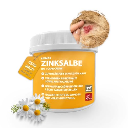 Zinksalbe Pferd Hund Katze I Wundsalbe Wund Creme I Zink Creme Wunde I Ekzem Salbe mit Zink bei Mauke Juckreiz I Wundheil Creme I Wundheilung I Maukesalbe I Wund Heilsalbe für Tiere 250ml von EMMA