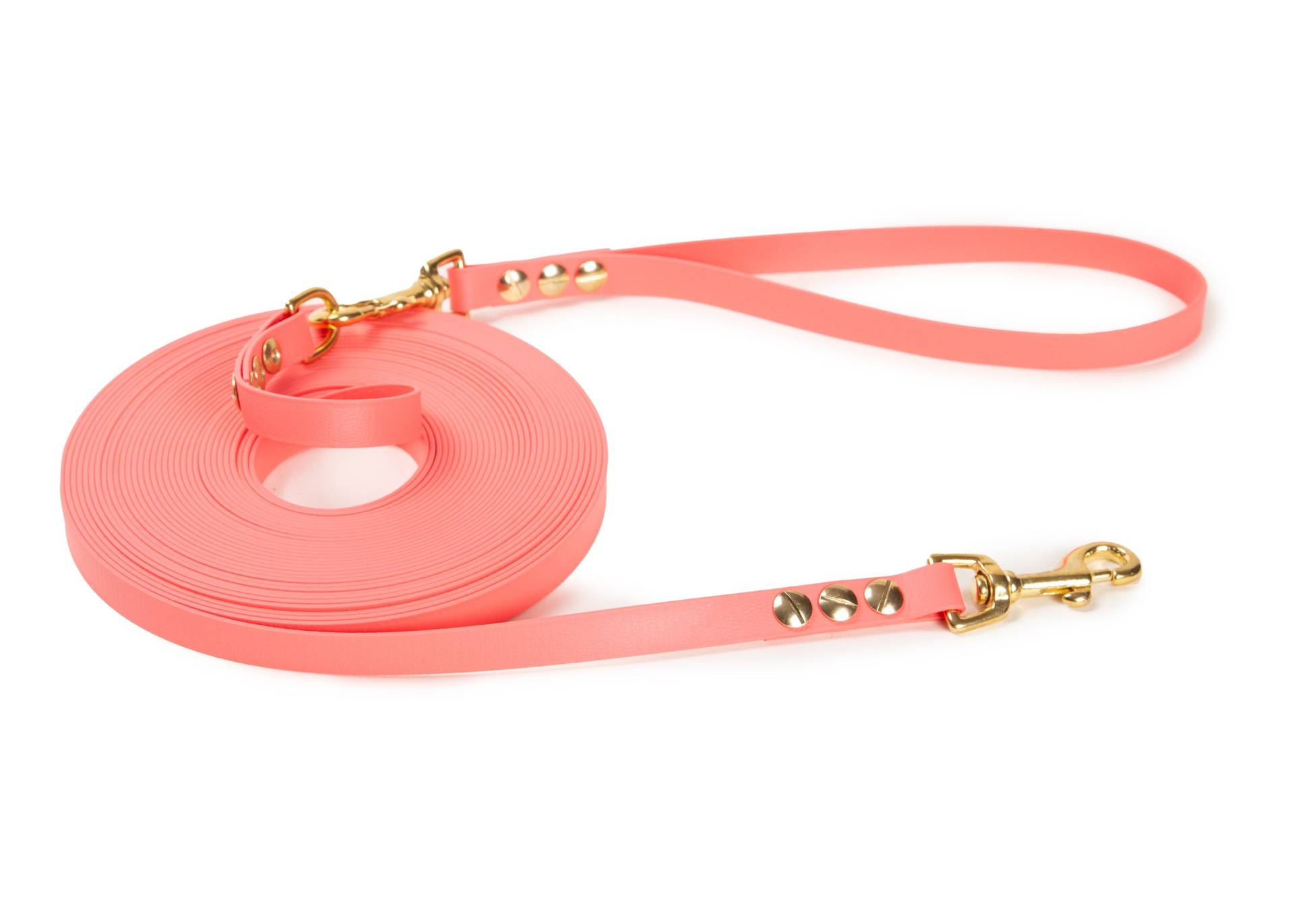 Schleppleine Super Flex Apricot - Hunde bis 15kg Gold / 15m / Mit abnehmbarer Handschlaufe Schleppleine Super Flex Apricot - Hunde bis 15kg Gold / 15m / Mit abnehmbarer Handschlaufe von EMMY&PEPE