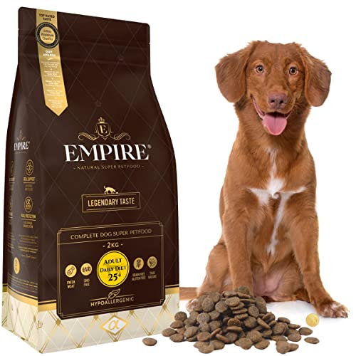 Empire Erwachsene Hunde Trockenfutter - 2kg - Hundefutter Getreidefrei - Große Rassen - Wild und Lamm - Hypoallergen - Glutenfrei von EMPIRE GENUINE PETFOOD STORY