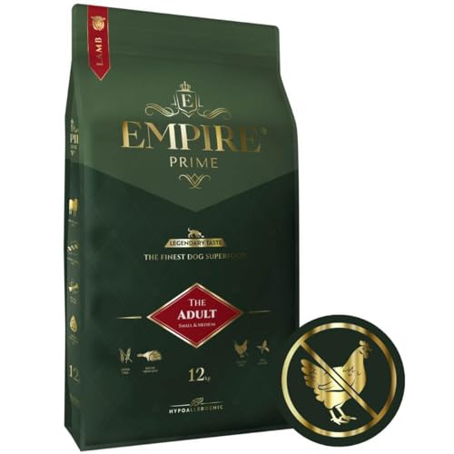 Empire Prime - Monoprotein-HundeFutter 12kg für ausgewachsene Hunde Kleiner und mittlerer Rassen - Hundefutter Trocken Getreidefrei Senior - hypoallergen - ohne Huhn - Glutenfrei - Natürlich von EMPIRE GENUINE PETFOOD STORY