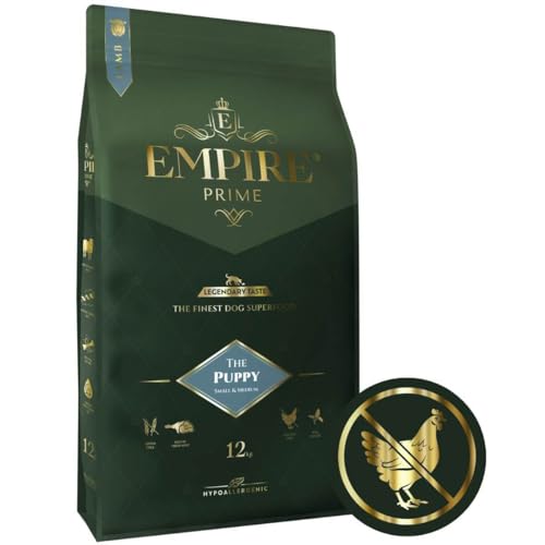 Empire Prime Monoprotein-HundeFutter 2kg für Welpen und Junghunde Kleiner und mittlerer Rassen - Hundefutter Trocken Getreidefrei Junior - frische Lamm hypoallergen ohne Huhn Glutenfrei Natürlich von EMPIRE GENUINE PETFOOD STORY