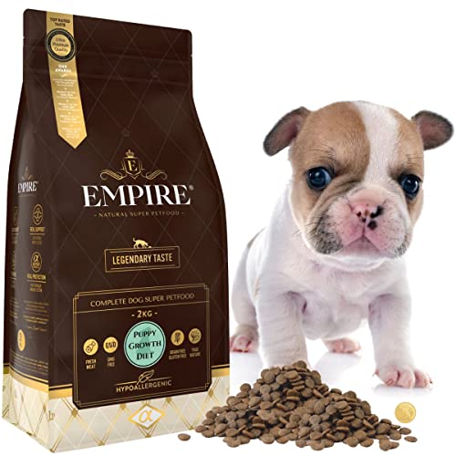 Empire Welpen Trockenfutter - 2kg - Hundefutter Trocken Getreidefrei - Kleine Rassen - Wild, Geflugel, Lamm - Hypoallergen - Glutenfrei - Natürlich von EMPIRE GENUINE PETFOOD STORY