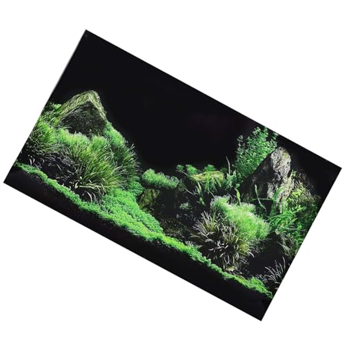 EMUKOEP Aquarium Aquarium Meeresboden Wasser Gras Hintergrund Dekoration Malerei PVC Aufkleber (91 * 50cm) von EMUKOEP