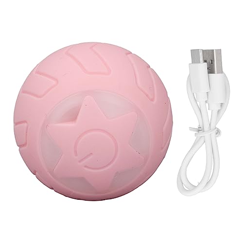 EMUKOEP Pet Ball, Intelligentes Katzenspielzeug mit Bunten Lichtern, Peppy Pet Ball, Automatisch Rollend, USB Wiederaufladbar (Neutrale englische Verpackung) von EMUKOEP