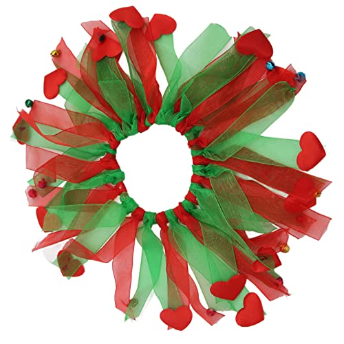 Haustier-Weihnachtshalsband, Weich, Bunt, Dekoratives Hundehalsband mit Glöckchen Partyfotografie (L) von EMUKOEP