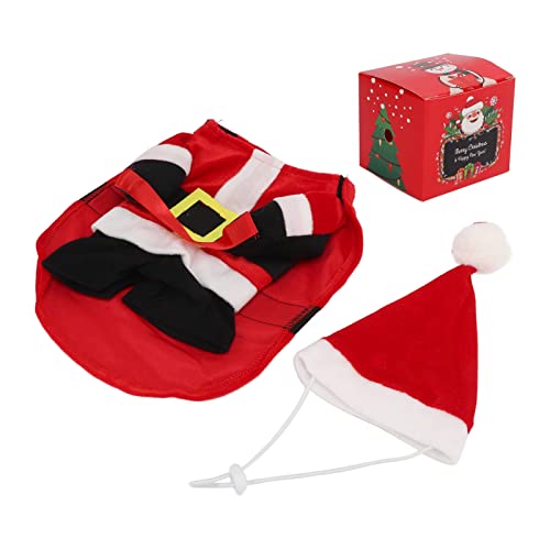 Haustierkostüm, Hunde-Weihnachts-Cosplay-Kostüm mit Weihnachtsgeschenkbox und Mütze Welpen (XL) von EMUKOEP