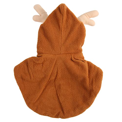 Niedliches Weihnachts-Elch-Kostüm Hunde, Weich, Warm, Locker, Modisch, Kleine Hunde (XL) von EMUKOEP