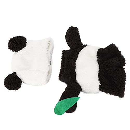 EMUKOEP Panda-Haustier-Halloween-Kostüm, Weiches, Exquisites Design, Hunde-Weihnachtskostüm mit Mütze Kleine und Mittelgroße Hunde (L) von EMUKOEP