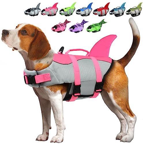 EMUST Rettungsweste für Hunde, Ripstop, Rettungsweste mit Rettungsgriff für kleine, mittelgroße und große Hunde, Sicherheits-Badeanzug für Schwimmbad, Strand, Bootfahren (XS, Rosa) von EMUST