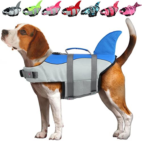 EMUST Rettungsweste für Hunde, Ripstop, Rettungsweste mit Rettungsgriff für kleine, mittelgroße und große Hunde, Sicherheits-Badeanzug für Schwimmbad, Strand, Bootfahren (XS, blau) von EMUST