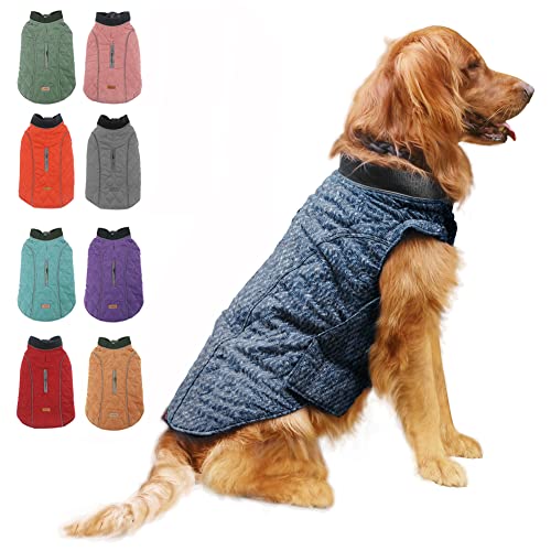 EMUST Wintermantel für große Hunde, Winddichte Hundejacke für kaltes Wetter, Hund Winterkleidung für kleine mittelgroße große Hunde, 2XL von EMUST