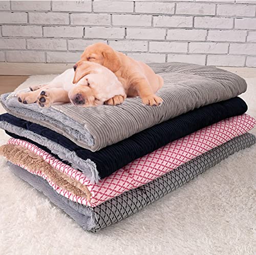 EN AyuL Plüsch-Hundematte, warme Katzenmatte, dickes Hundebett, Haustierkissen, doppelseitig, waschbar, Hundematratze, Katze, beruhigende Decke für Hunde und Katzen (L-90 x 70 cm, A) von EN AyuL