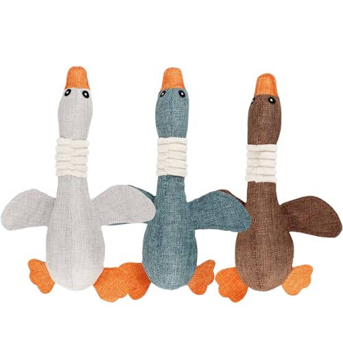 Lamame Extreme Goose, robuste Ente, entworfen für Starke Kauer, unzerstörbares Hundespielzeug, unzerbrechliches Hundespielzeug, Robustes Enten-Hundespielzeug, Extreme Gans für Starke Kauer (3PCS) von EN7JIOY