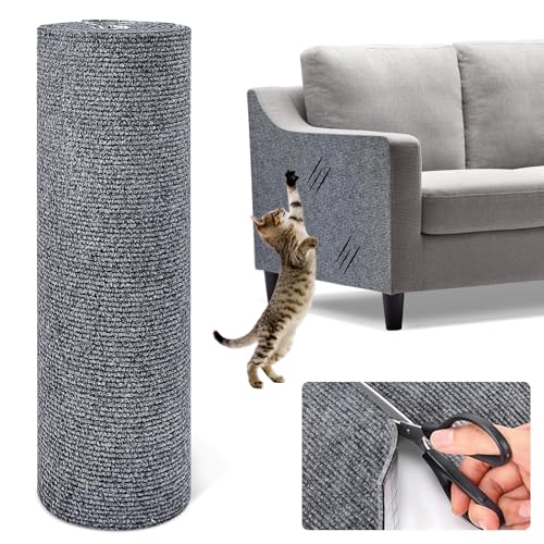 Kratzmatte Katze, 40x200 cm kratzmatte selbstklebend Selbstklebend Kratzteppich Katze Wand kratzmatte Katze Wand kratzschutz Sofa Katze, für Couch Sofa DIY Kratzbaum Klettern Pad von ENAIAH