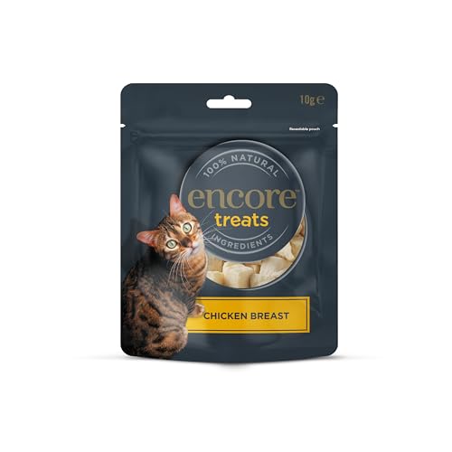 Encore 100% natürliche Hühnchenbrust Katzensnacks, gefriergetrocknet, getreidefreie gesunde Snacks - 12 x 10g von ENCORE