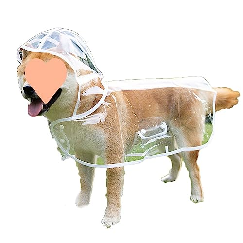 ENDBAG Haustier-Hunde-Regenmantel-Poncho, mittlerer und großer Hund Haustier Leichter wasserdichter transparenter Regenmantel, Kapuze blockiert Nicht die Sichtlinie(Color:1,Size:2XL) von ENDBAG