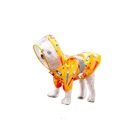 ENDBAG Starker wasserdichter Hunderegenmantel, leichte wasserdichte Hundemanteljacke mit Beinen, Verstellbarer Hunderegenumhang mit reflektierenden Streifen(Color:1,Size:L) von ENDBAG