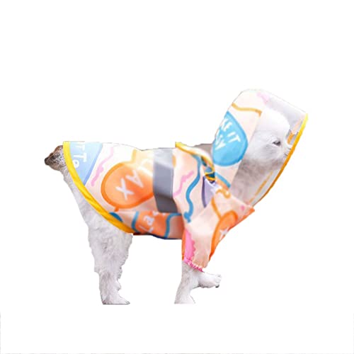 ENDBAG Starker wasserdichter Hunderegenmantel, leichte wasserdichte Hundemanteljacke mit Beinen, Verstellbarer Hunderegenumhang mit reflektierenden Streifen(Color:4,Size:S) von ENDBAG